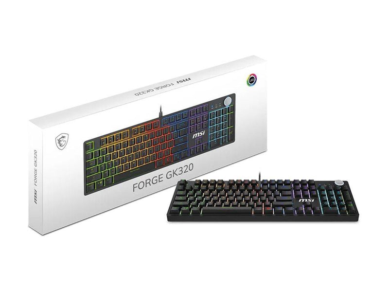 MSI FORGE GK320 - Gaming Tastatur - Englisch (US) - Schwarz
