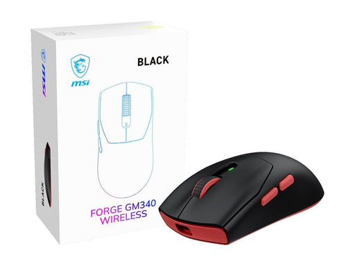 MSI FORGE GM340 - mouse - 2.4 GHz Bluetooth USB - black - Maus (Schwarz)