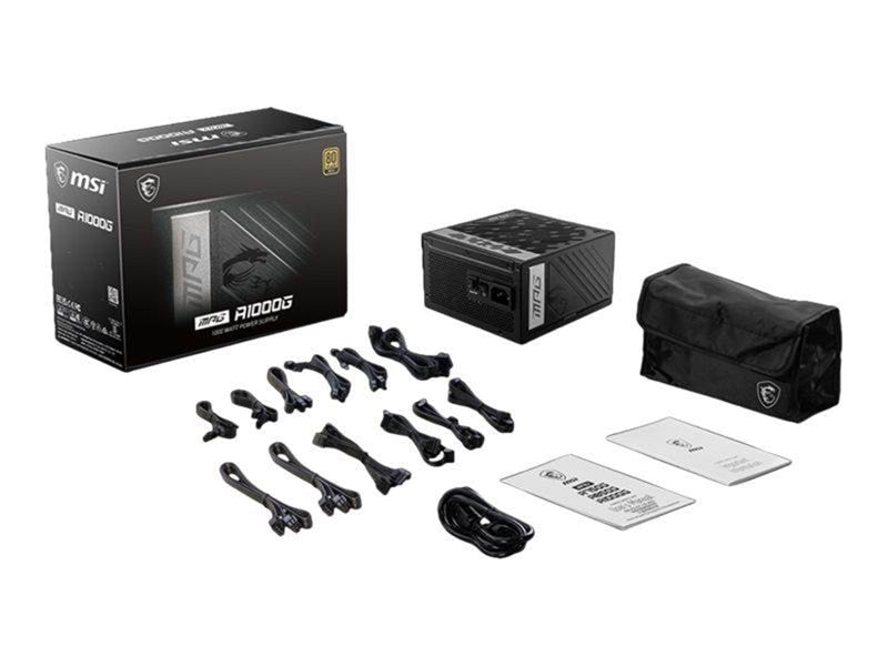 MSI MPG A1000G Netzteile - 1000 Watt - 135 mm - ATX - 80 Plus Gold zertifiziert