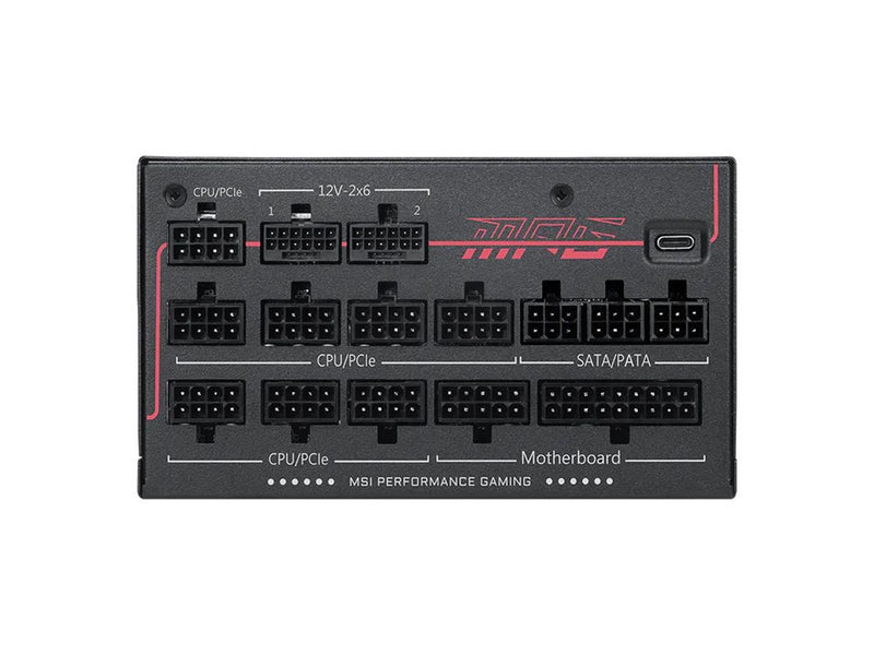 MSI MPG Ai1300TS PCIE5 Netzteile - 1300 Watt - 135 mm - ATX 3.1 - 80 Plus Titanium (bis zu 90% effektiv)