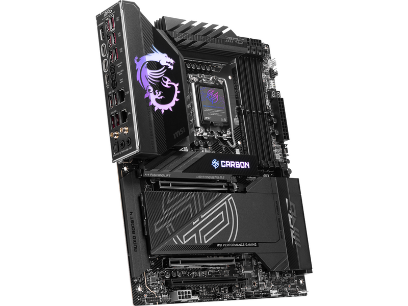 MSI MPG Z890 CARBON WIFI Mainboard - Intel Z890 - Intel LGA1851 - DDR5 RAM - ATX