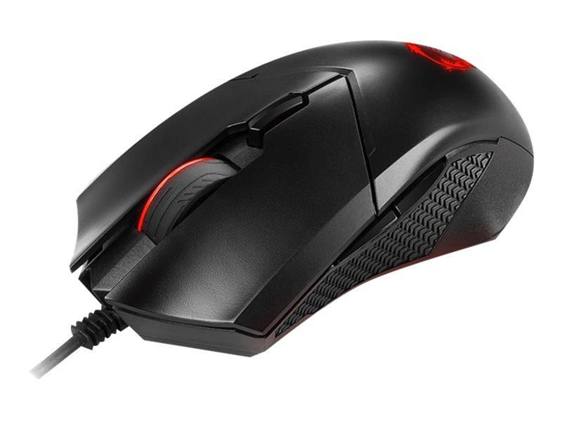 MSI Maus Clutch GM08 Gaming Maus Black USB - Maus (Schwarz)