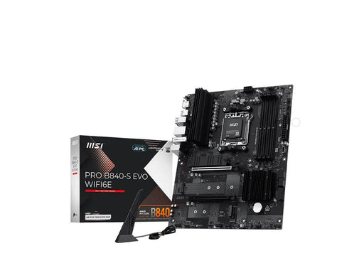 MSI PRO B840-S EVO WIFI6E Mainboard - AMD B840 - AMD AM5 - DDR5 RAM - ATX