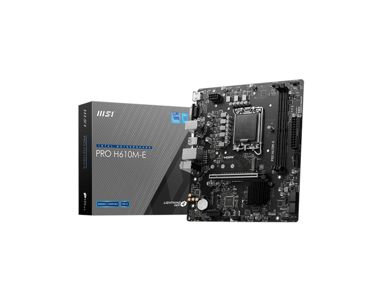 MSI PRO H610M-E Mainboard - Intel H610 - Intel LGA1700 - DDR5 RAM - Micro-ATX