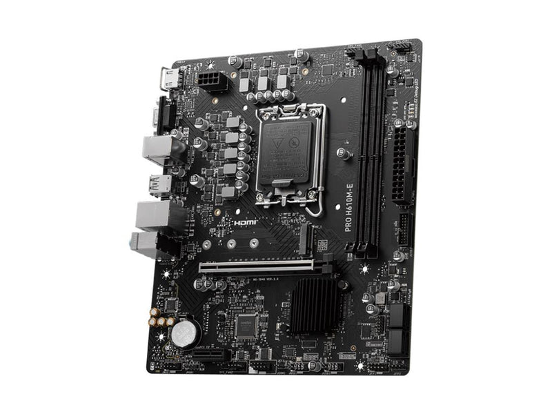 MSI PRO H610M-E Mainboard - Intel H610 - Intel LGA1700 - DDR5 RAM - Micro-ATX