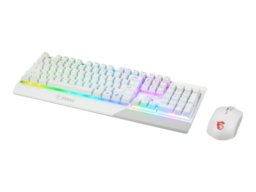 MSI Vigor GK30 combo - keyboard and mouse set - German - white - Tastatur & Maus Set - Deutsch - Weiss