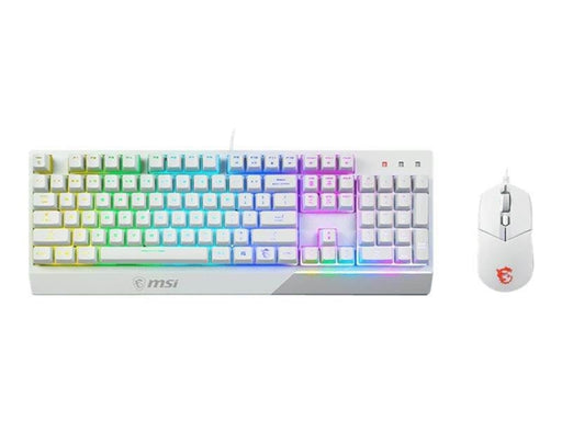 MSI Vigor GK30 combo - keyboard and mouse set - white - Tastatur & Maus Set - Englisch (US) - Weiss
