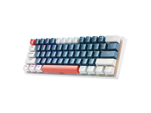 Machenike K500-B61 Wired Mechanical Backlit Gaming Keyboard Blue Switch - Blue & White - 60% - Blau