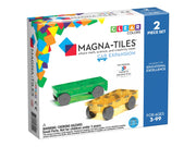 Magna-Tiles Cars – Green & Yellow 2-Piece Magnetic Building Set