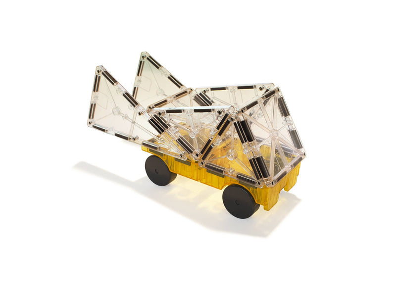 Magna-Tiles Cars – Green & Yellow 2-Piece Magnetic Building Set