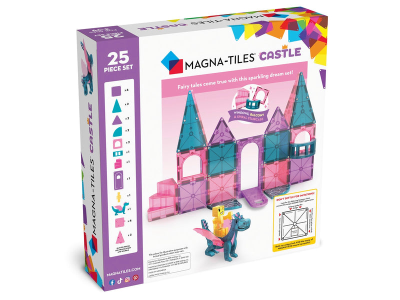 Magna-Tiles Castle 25-Piece Magnetic Construction Set