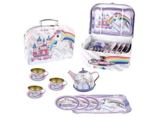Magni Tea set in suitcase - unicorn
