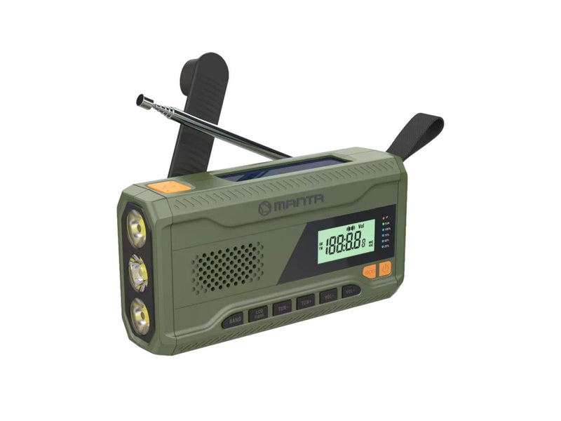 Manta Portable Emergency Radio - FM - Mono - Grün