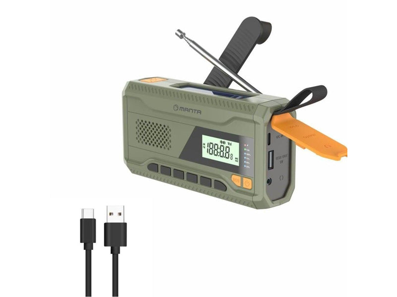 Manta Portable Emergency Radio - FM - Mono - Grün