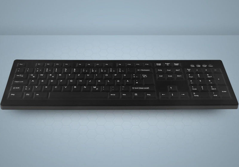 Active Key desinfizierbare Hygiene-Tastatur - Schwarz