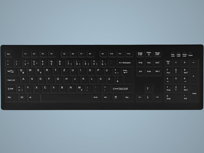 Active Key desinfizierbare Hygiene-Tastatur - Schwarz