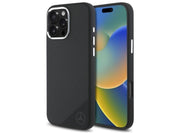 Mercedes  MEHMP16L23SUGDK iPhone 16 Pro 6.3" Black/Black Hardcase Silicone Tonal Logo Wood Pattern MagSafe