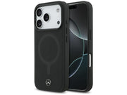 Mercedes  Plain Smooth Leather MagSafe Case for iPhone 17 Pro - Black