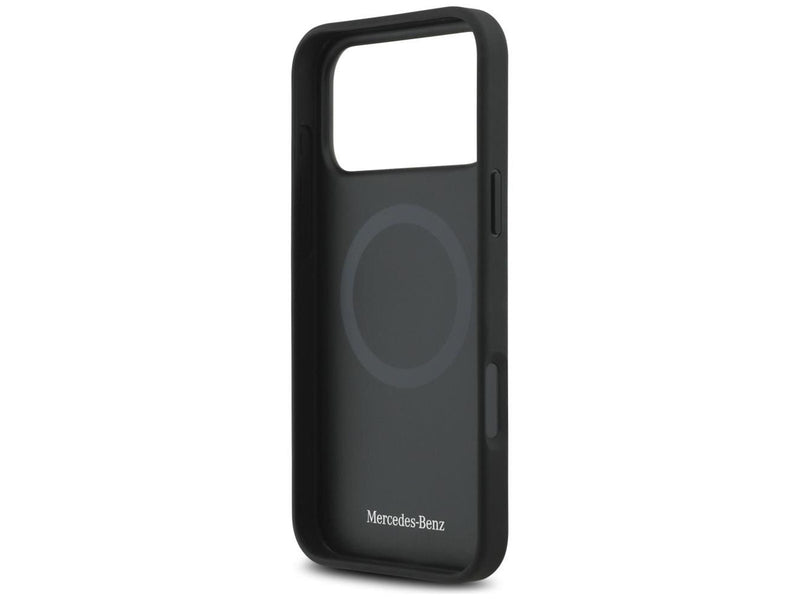 Mercedes Plain Smooth Leather MagSafe Case for iPhone 17 Pro Max - Black