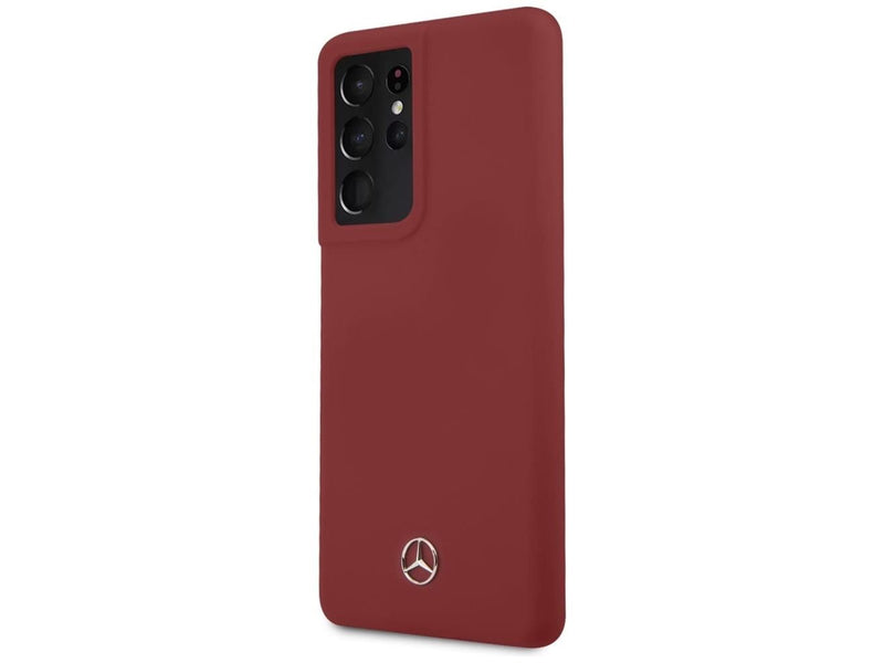 Mercedes Silicone Line Case for Samsung Galaxy S21 Ultra - Red
