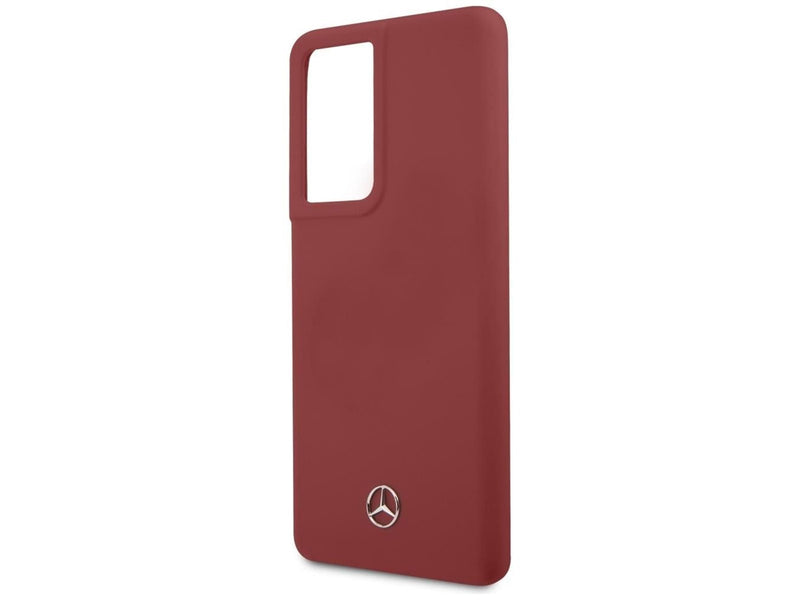 Mercedes Silicone Line Case for Samsung Galaxy S21 Ultra - Red