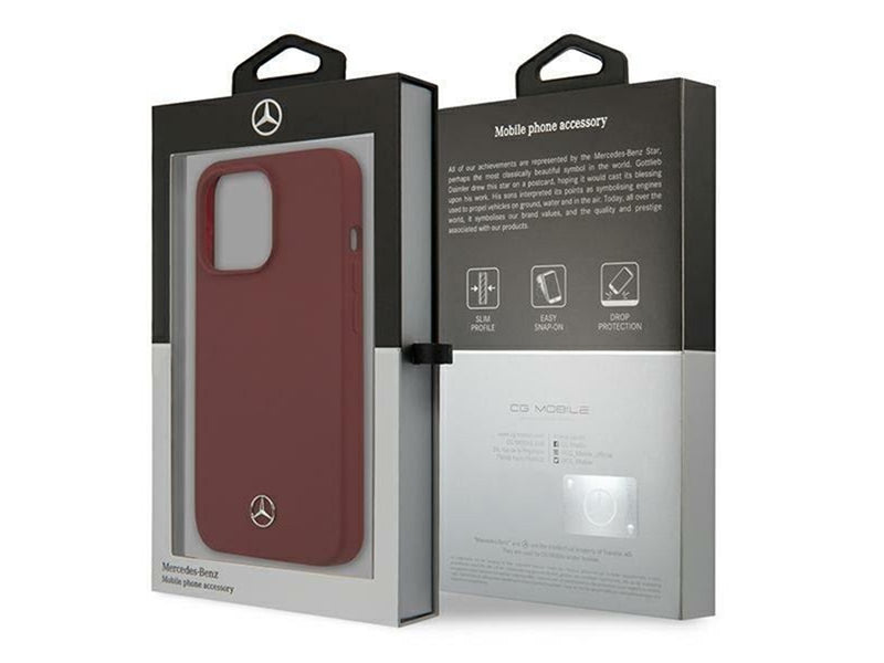 Mercedes Silicone Line Case for iPhone 13 Pro Max - Red