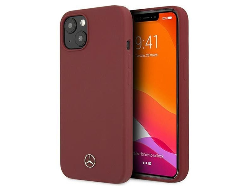 Mercedes Silicone Line Case for iPhone 13 - Red