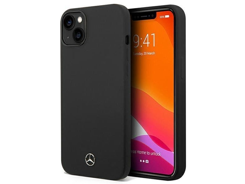 Mercedes  Silicone Line Case for iPhone 14 Plus - Black