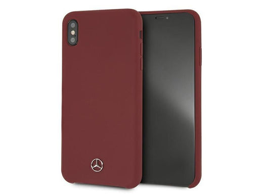 Mercedes Silicone Line Case for iPhone Xs Max - Red
