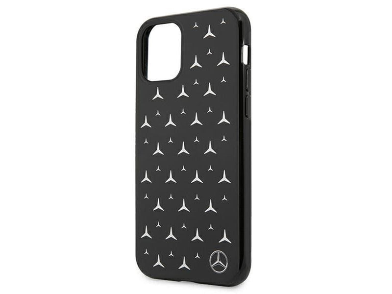 Mercedes Silver Stars Pattern Case for iPhone 11 / Xr - Black