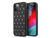 Mercedes Silver Stars Pattern Case for iPhone 12 Pro Max - Black
