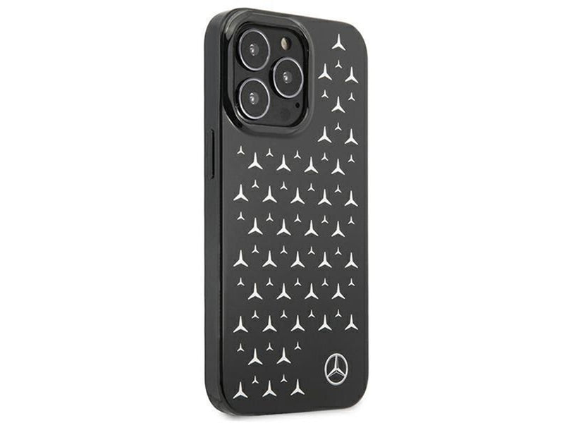 Mercedes Silver Stars Pattern Case for iPhone 13 Pro / iPhone 13 - Black