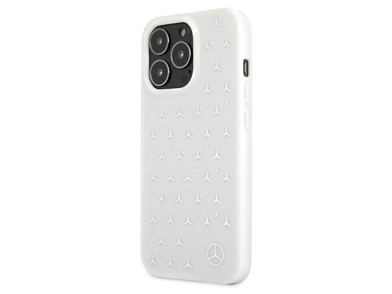 Mercedes Silver Stars Pattern Case for iPhone 13 Pro / iPhone 13 - White