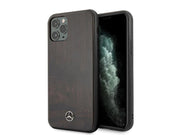 Mercedes Wood Line Rosewood Case for iPhone 11 Pro Max - Brown