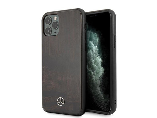 Mercedes Wood Line Rosewood Case for iPhone 11 Pro Max - Brown