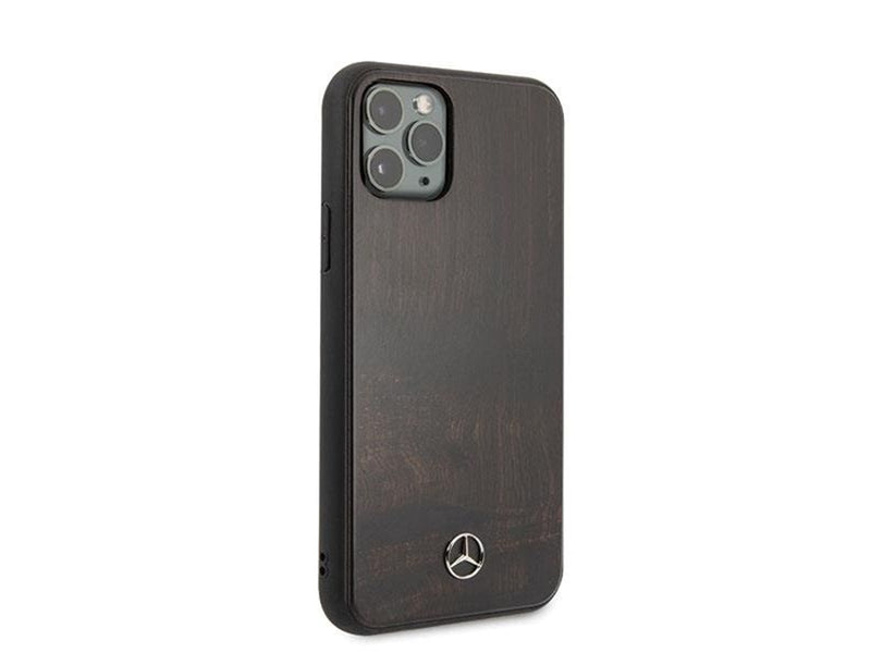 Mercedes Wood Line Rosewood Case for iPhone 11 Pro Max - Brown