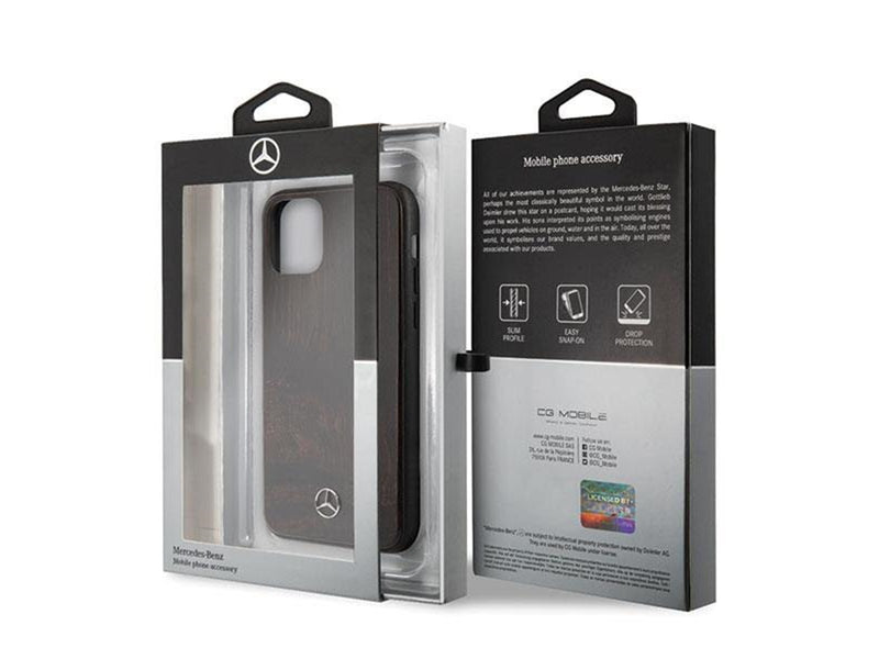 Mercedes Wood Line Rosewood iPhone 11 Pro Case - Brown