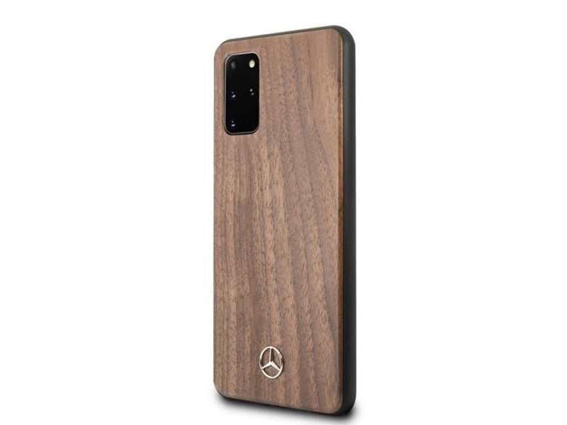 Mercedes Wood Line Walnut Case for Samsung Galaxy S20+ - Brown