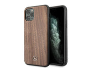 Mercedes Wood Line Walnut Case for iPhone 11 Pro Max - Brown