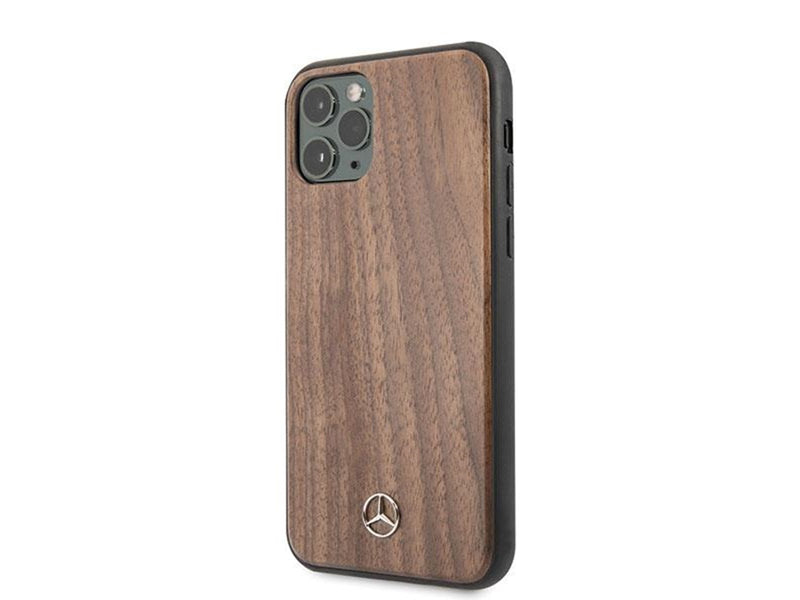 Mercedes Wood Line Walnut Case for iPhone 11 Pro Max - Brown