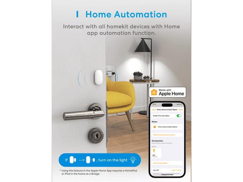 Meross Smart Wireless Door/Window Sensor Kit MS200H (HomeKit)