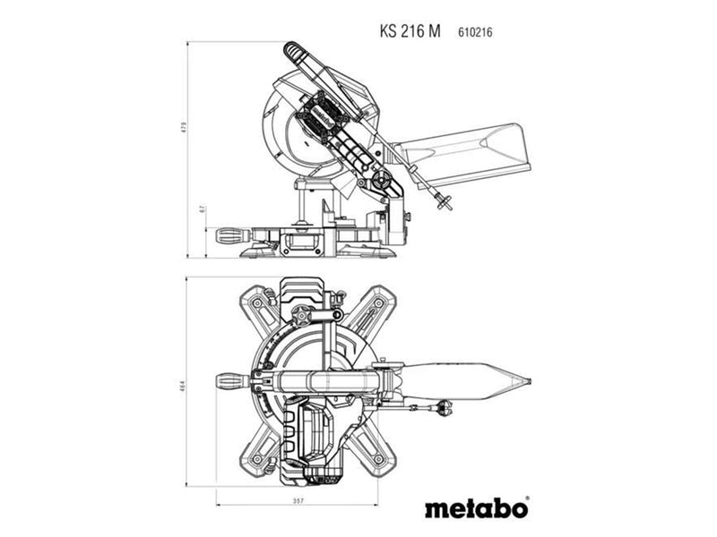 Metabo KS 216 M (610216000) Mitre saw | (220-240 V / 50 - 60 Hz)