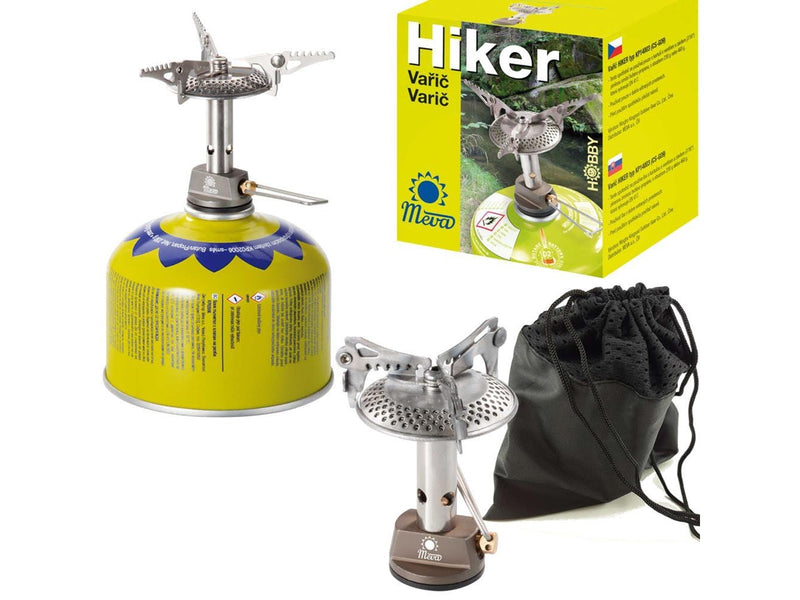 Meva The lightest tourist stove for gas cartridges (valve or thread) HIKER 70gram 2.4kW