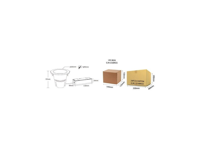 Miboxer Downlight - 18W - RGB-CCT - Justerbar - 24° - 2.4GHz RF