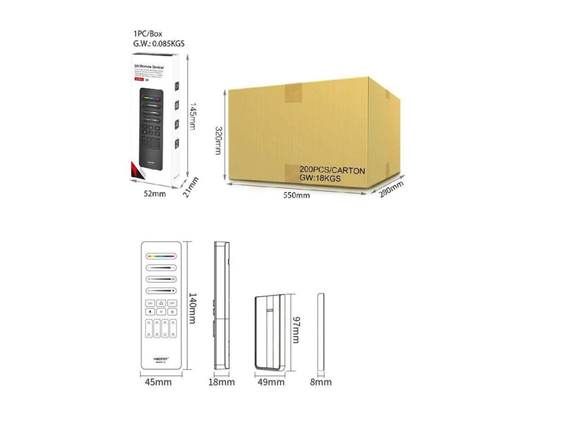 Miboxer Fjernbetjening - RGB-CCT - 2.4GHz RF