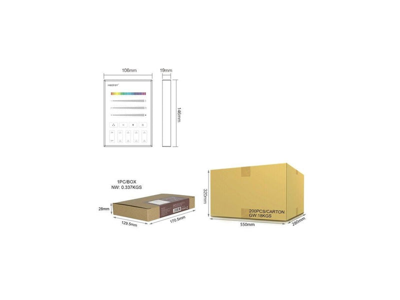 Miboxer Fjernbetjening - RGB-CCT
