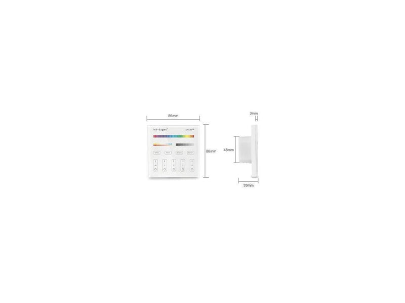 Miboxer Fjernbetjening - RGB-CCT - 4 Zoner