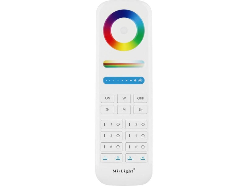 Miboxer Fjernbetjening - RGB-CCT - 6 Zoner - 2 Scener - 2.4GHz RF