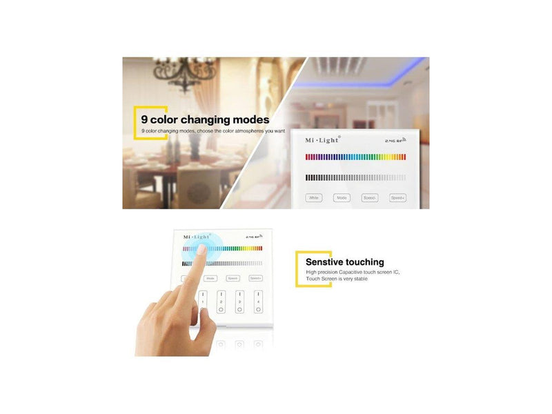 Miboxer Fjernbetjening - RGB-W - 4 Zoner