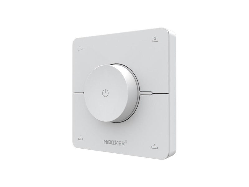 Miboxer Fjernbetjening - Roterende Hjul - Hvid - CCT - 4 Scener - 2.4GHz RF